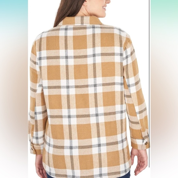Member's Mark Women's Plaid Button Front Shacket~ City Slicker Medium - Picture 3 of 7
